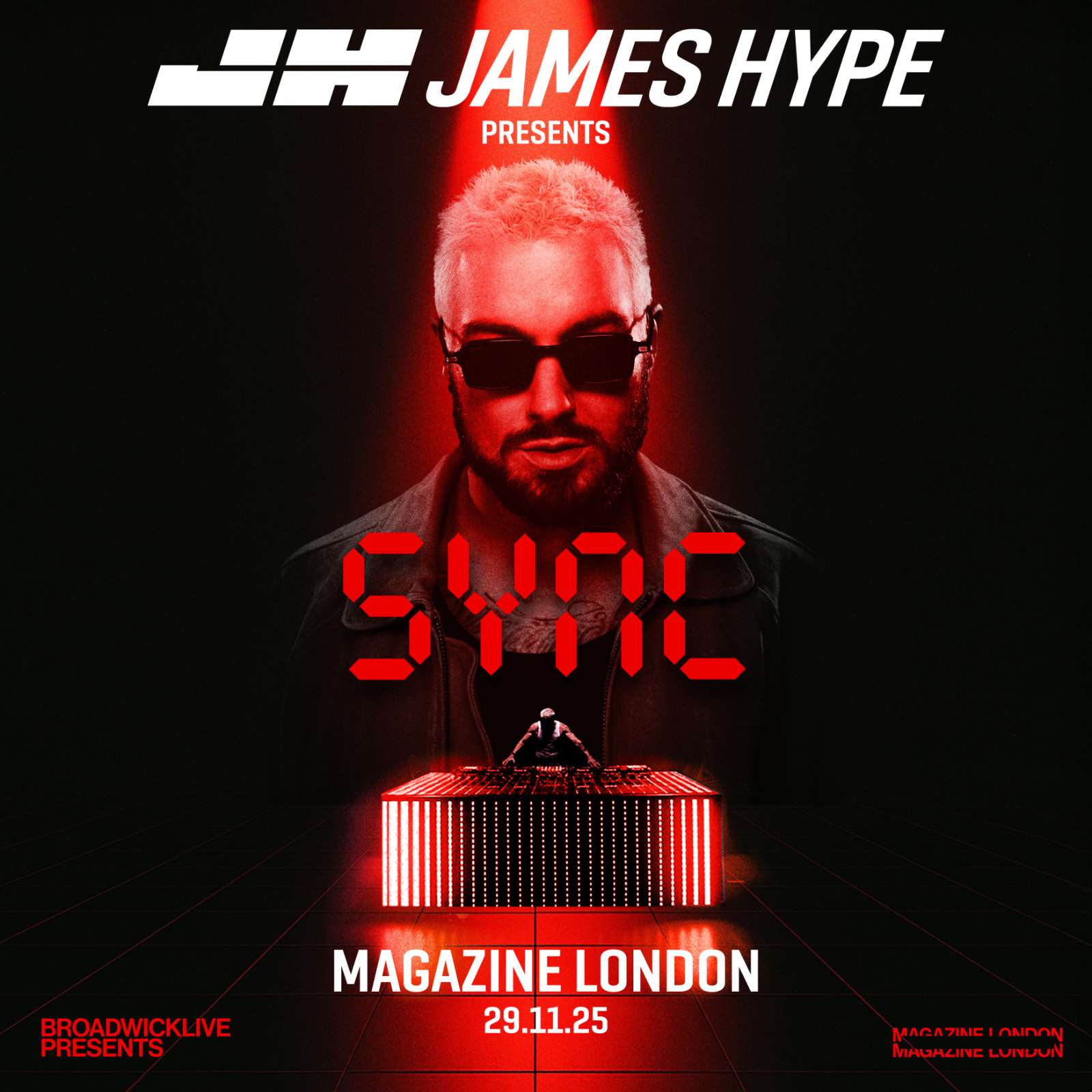 JAMES HYPE PRESENTS 'SYNC' | MAGAZINE LONDON  | 29 NOV