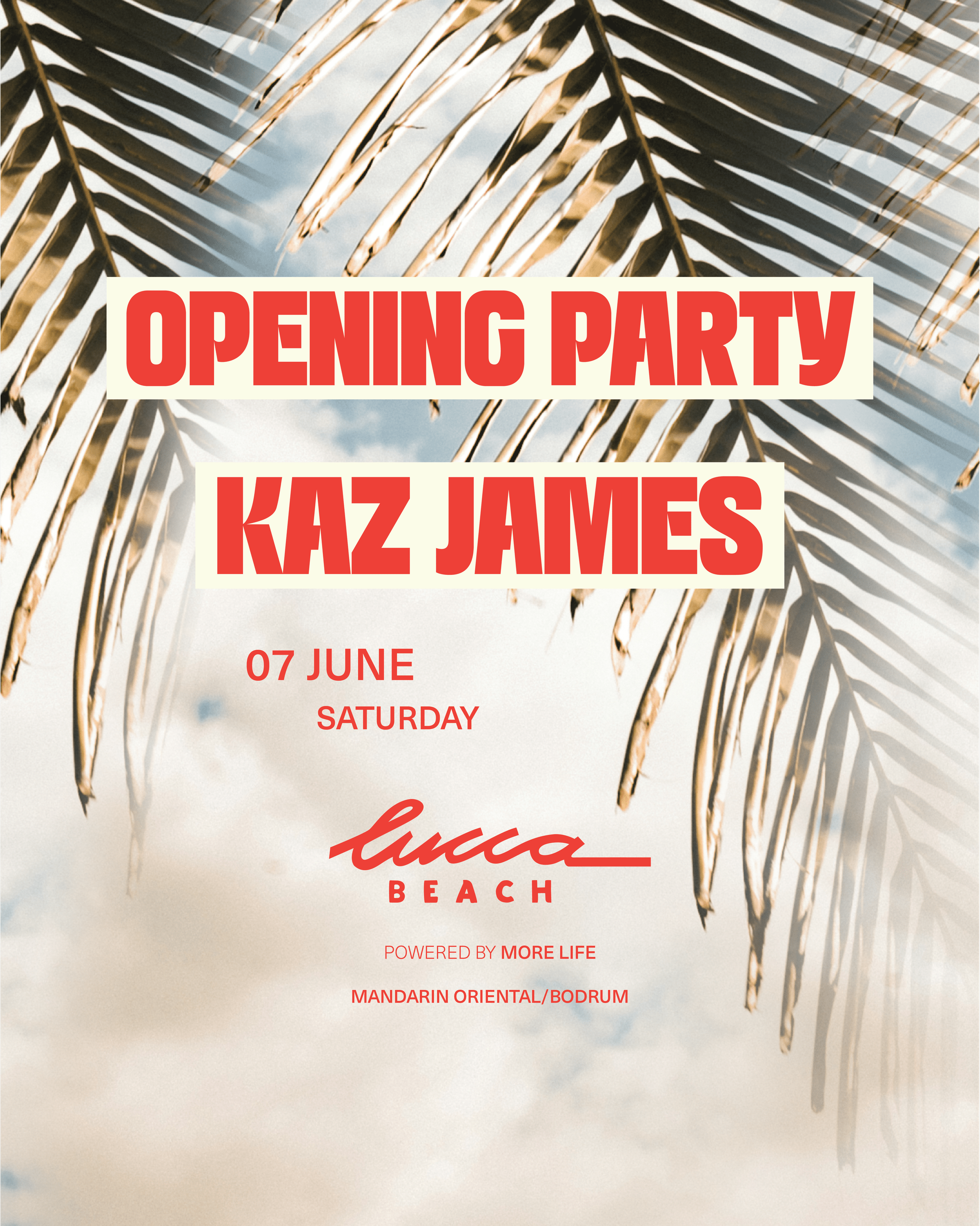 KAZ JAMES | LUCCA BEACH | 7 JUNE