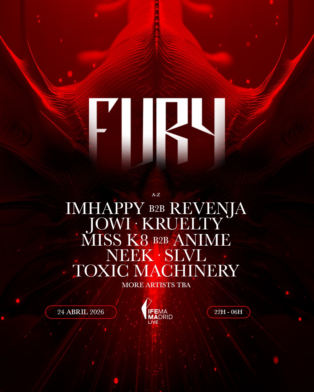 FURY | IFEMA MADRID | 24 DE ABRIL 2026