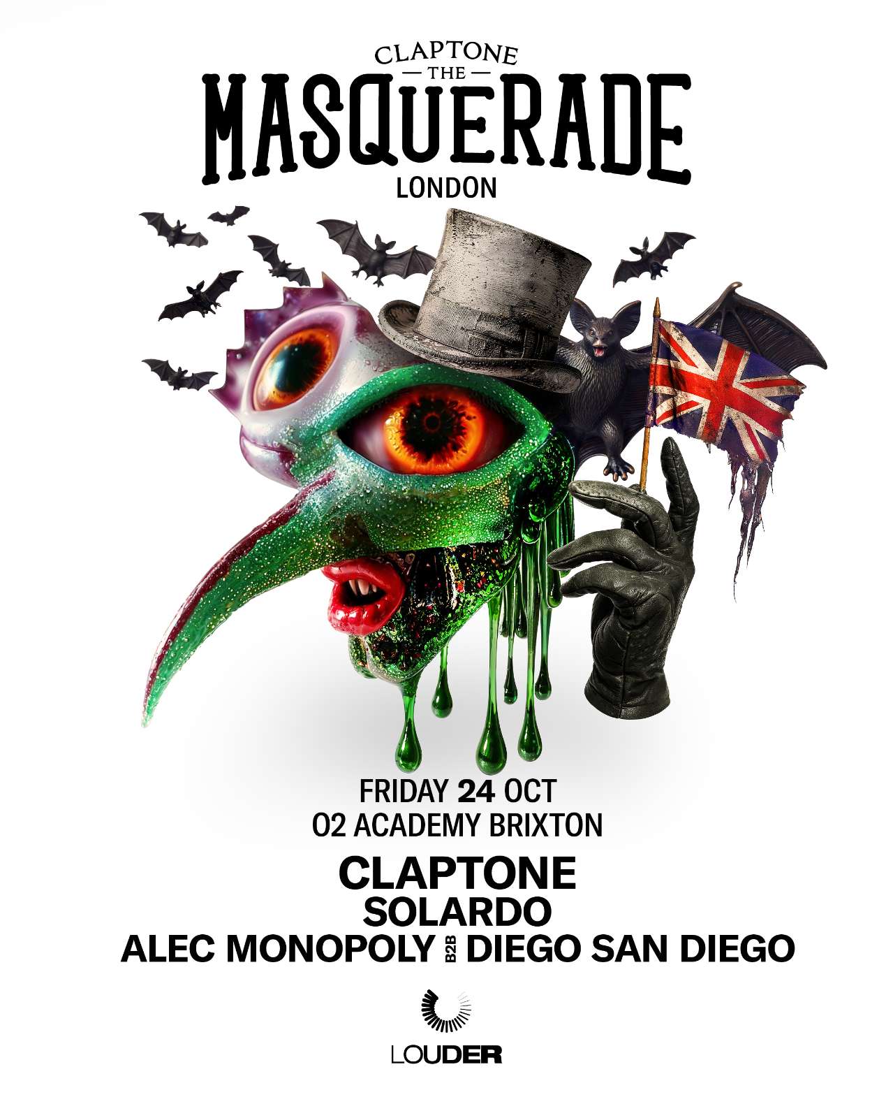 CLAPTONE: THE MASQUERADE | O2 ACADEMY BRIXTON | 24 OCTOBER